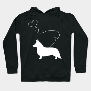 dog cute welsh corgi heart Hoodie